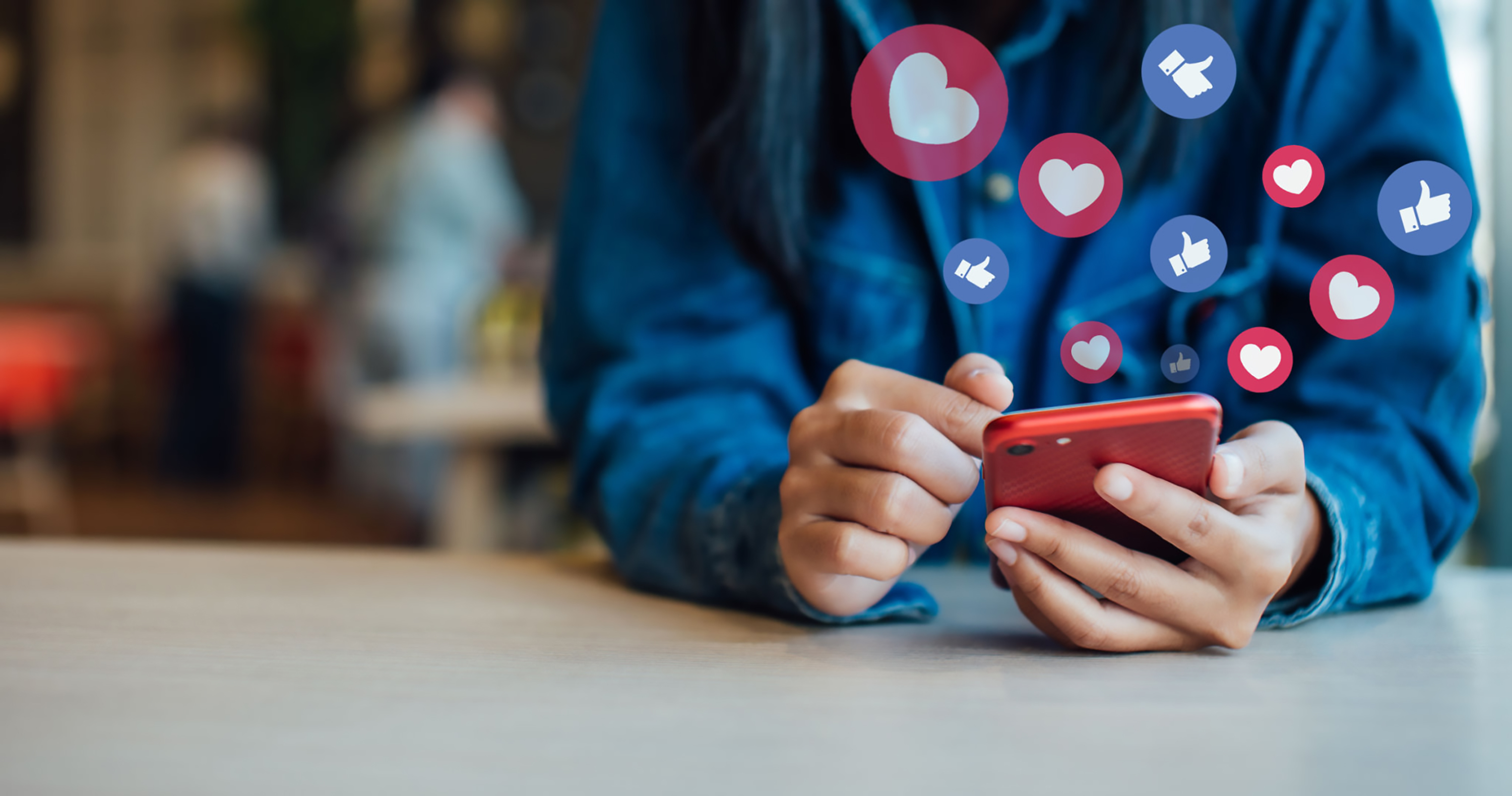 Social media ads engaging customers on a phone